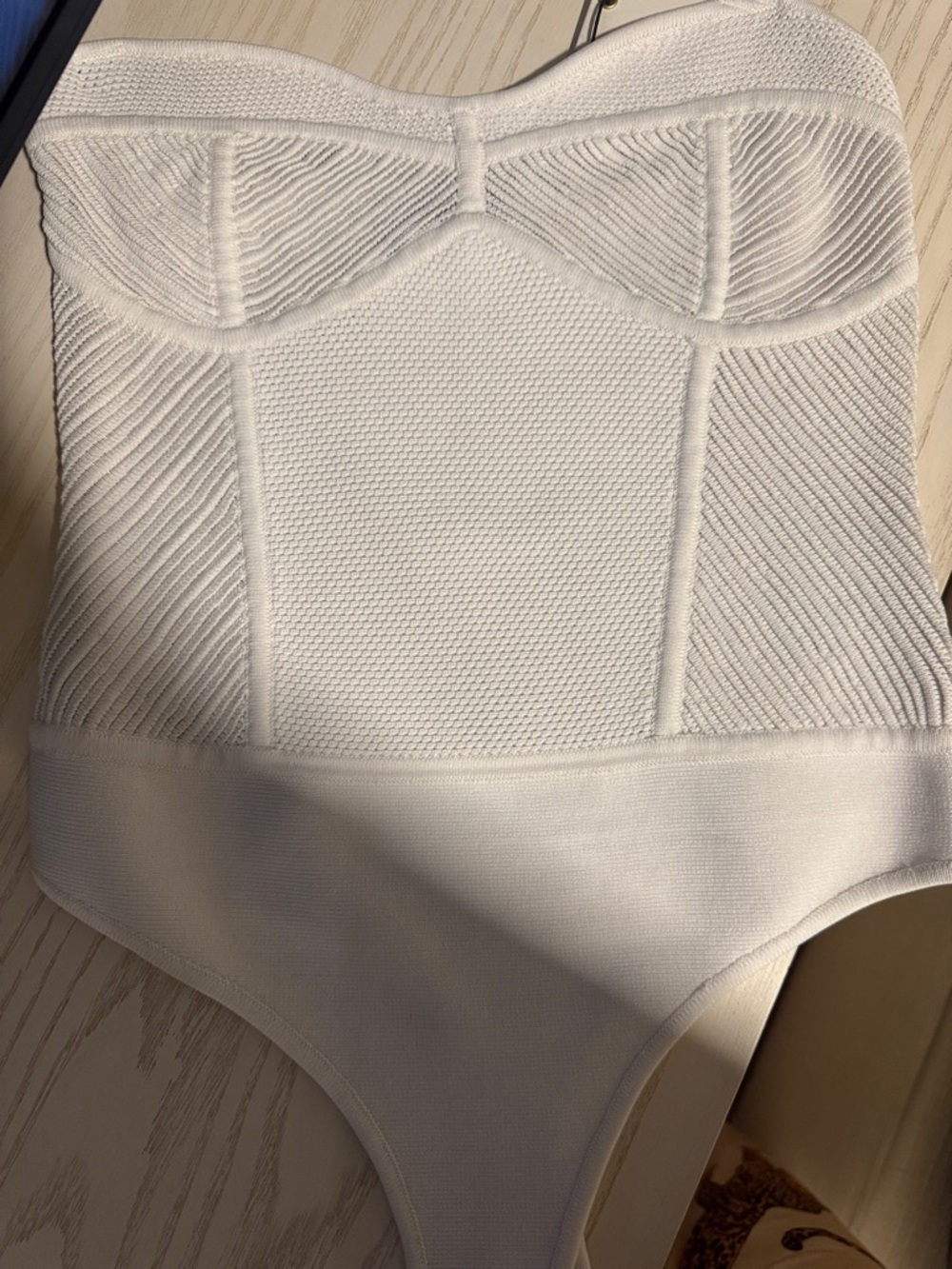 Retrofete Lena White Strapless Bustier Bodysuit - Picture 6 of 6
